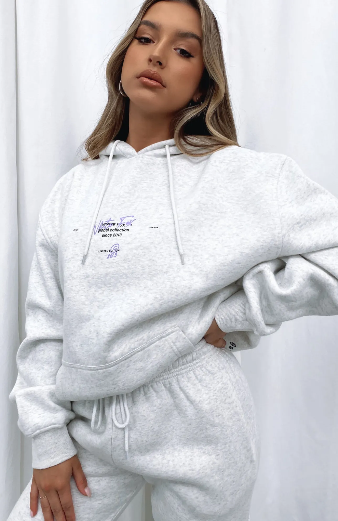 White Fox Boutique The New Way Hoodie Marle grey Store