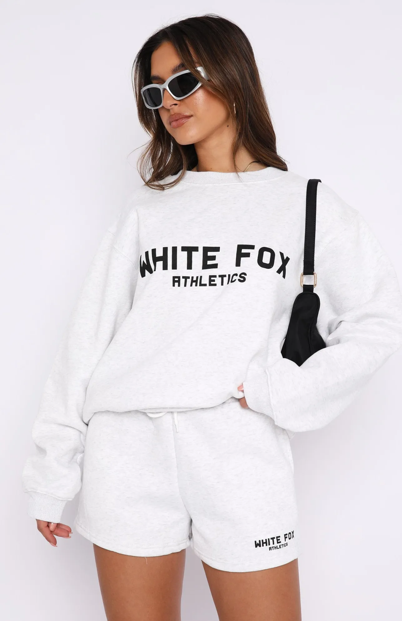 White Fox Boutique The Next Level Oversized Sweater Marle grey Cheap