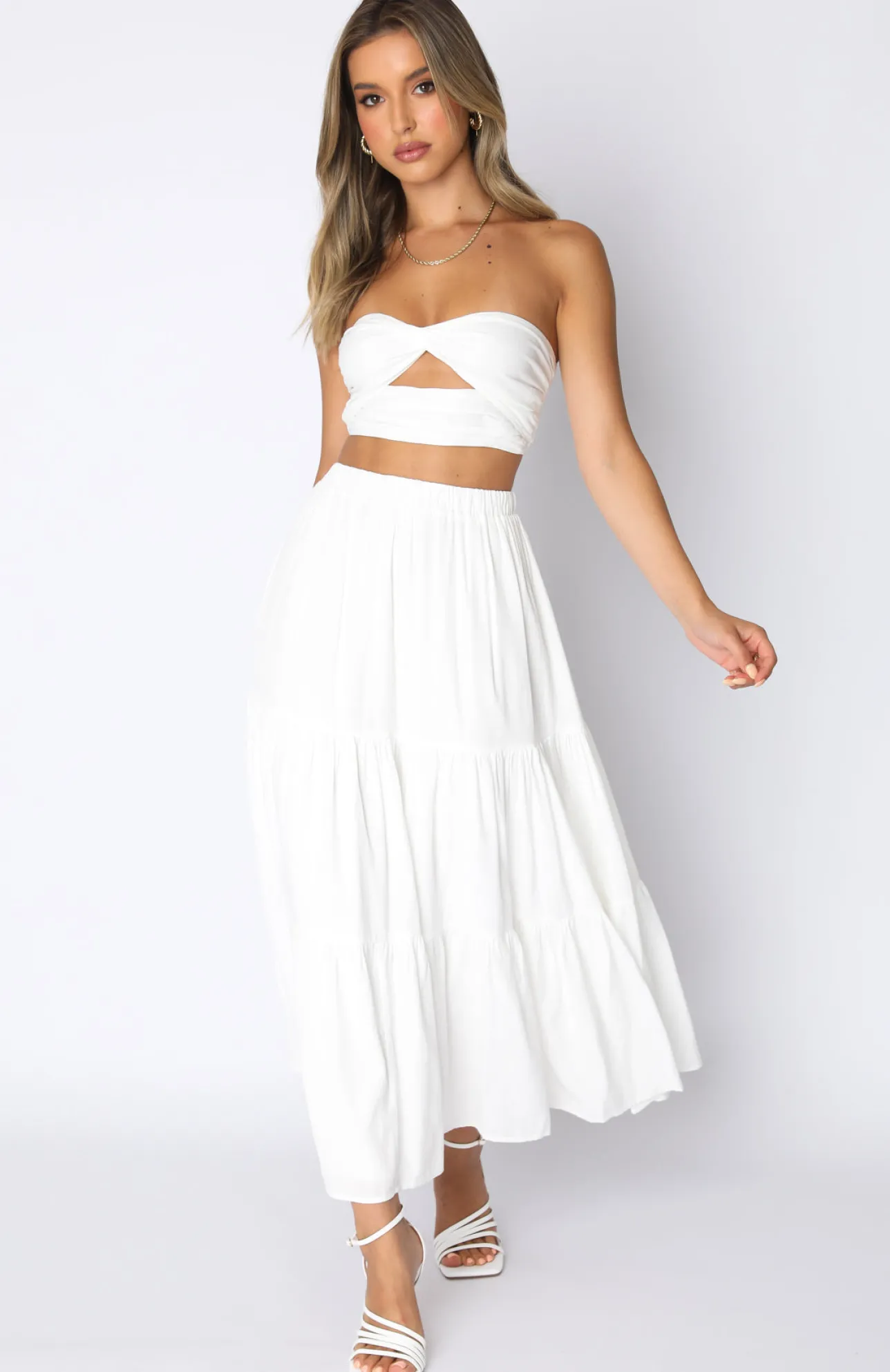 White Fox Boutique The One's You Love Maxi Set white Store