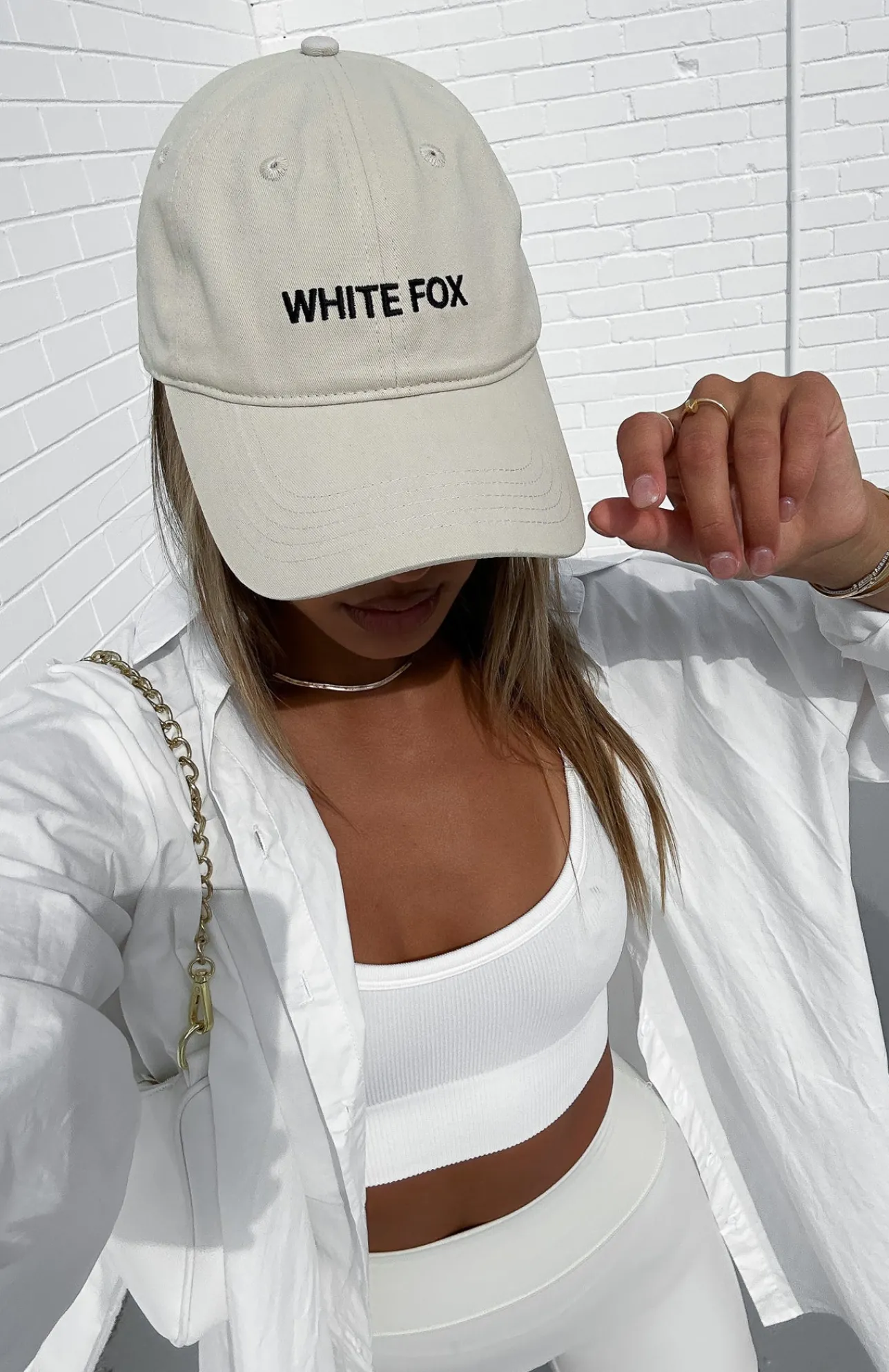 White Fox Boutique Time To Travel Cap Bone nude Cheap