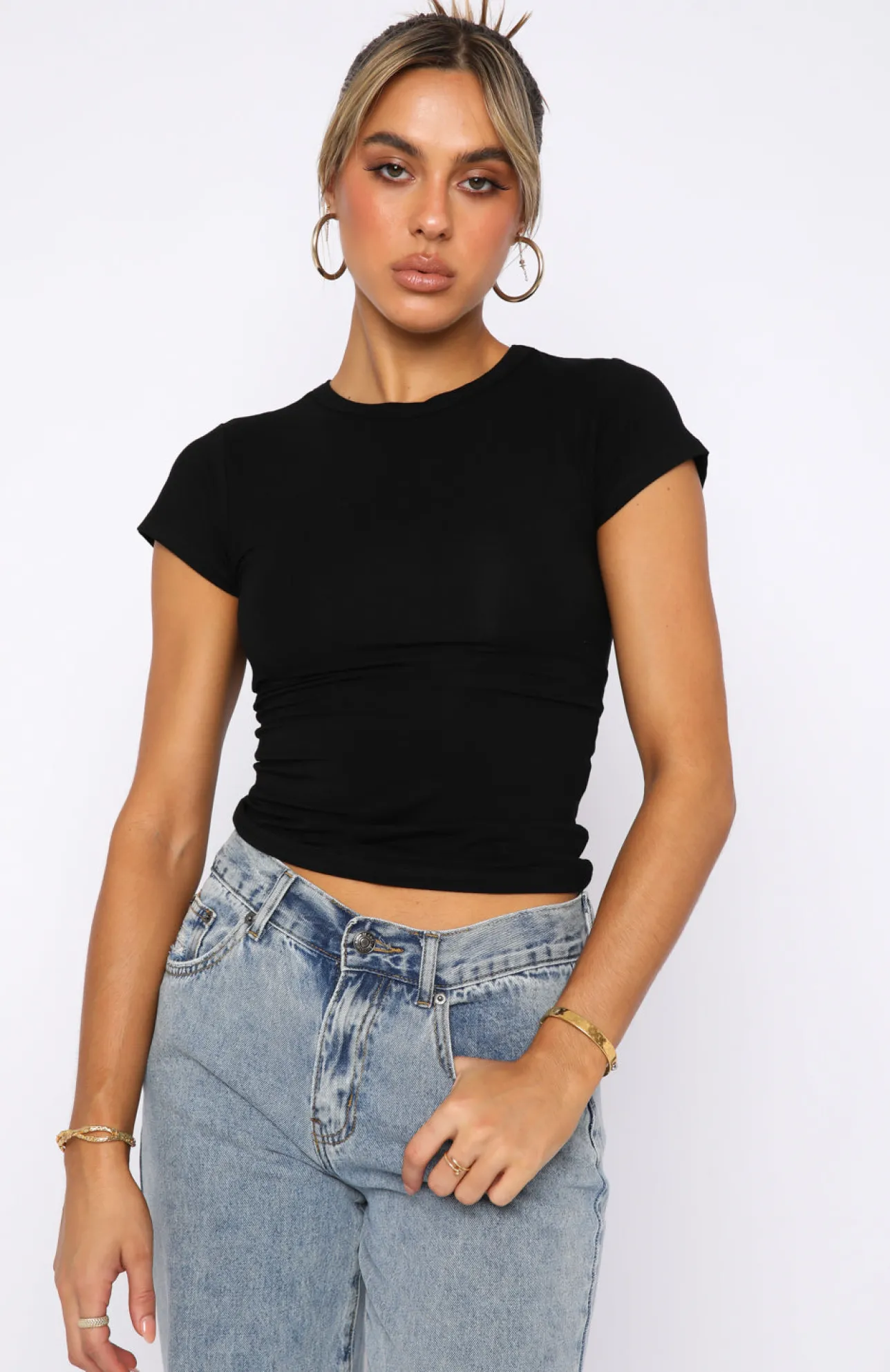 White Fox Boutique Too Blessed Tee black Flash Sale