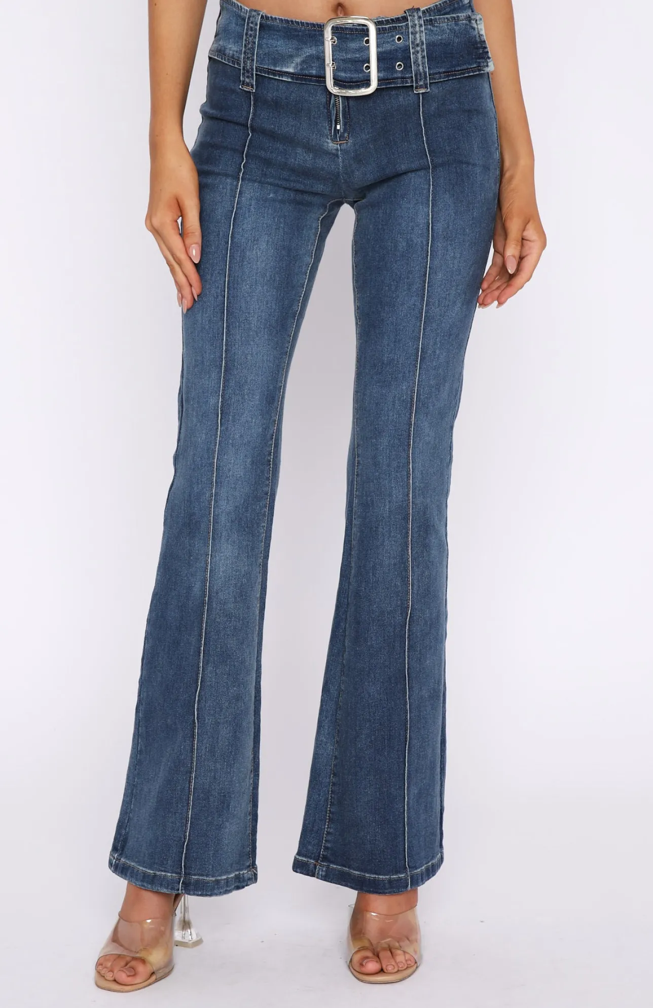 White Fox Boutique Truth Or Dare Jeans Dark Wash blue Cheap