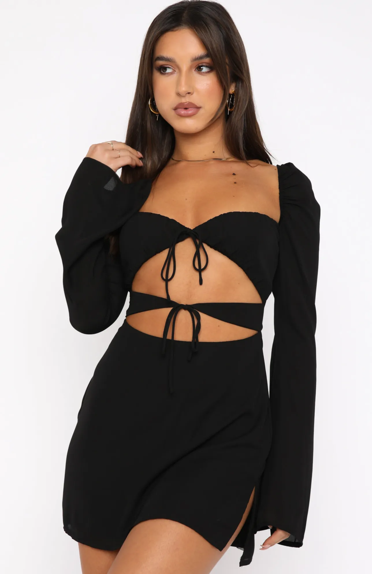 White Fox Boutique Unpredictable Love Mini Dress black Best Sale