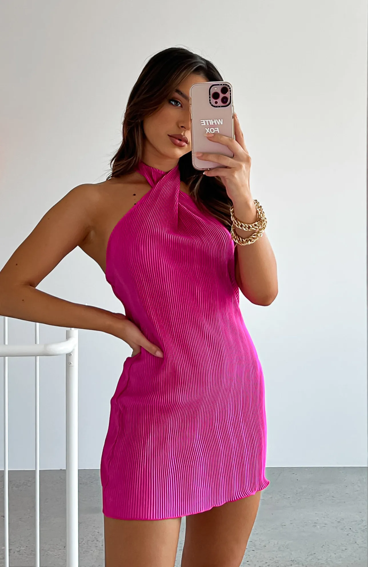 White Fox Boutique Up In The Air Mini Dress pink Best Sale