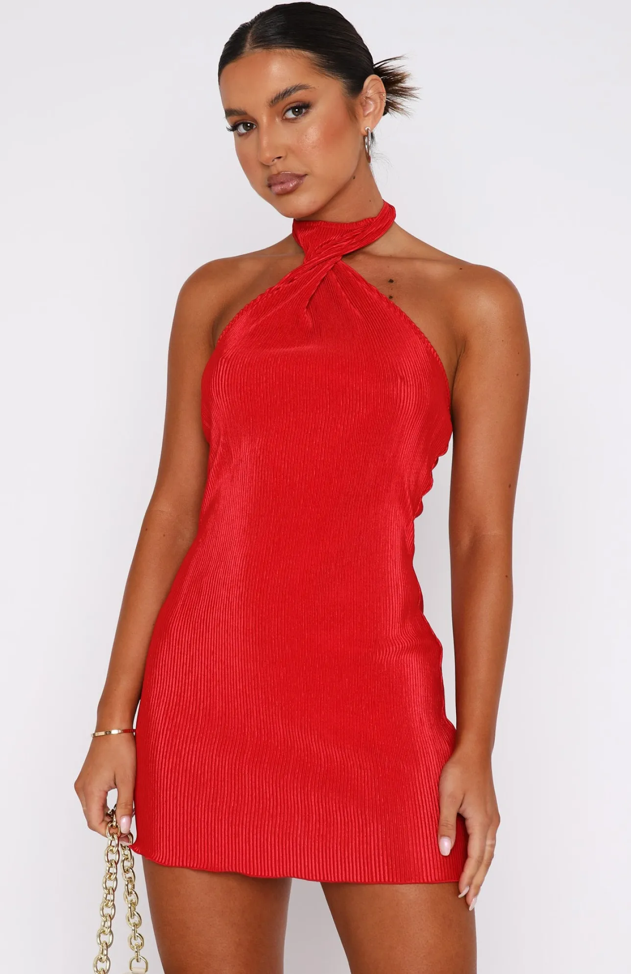 White Fox Boutique Up In The Air Mini Dress red New
