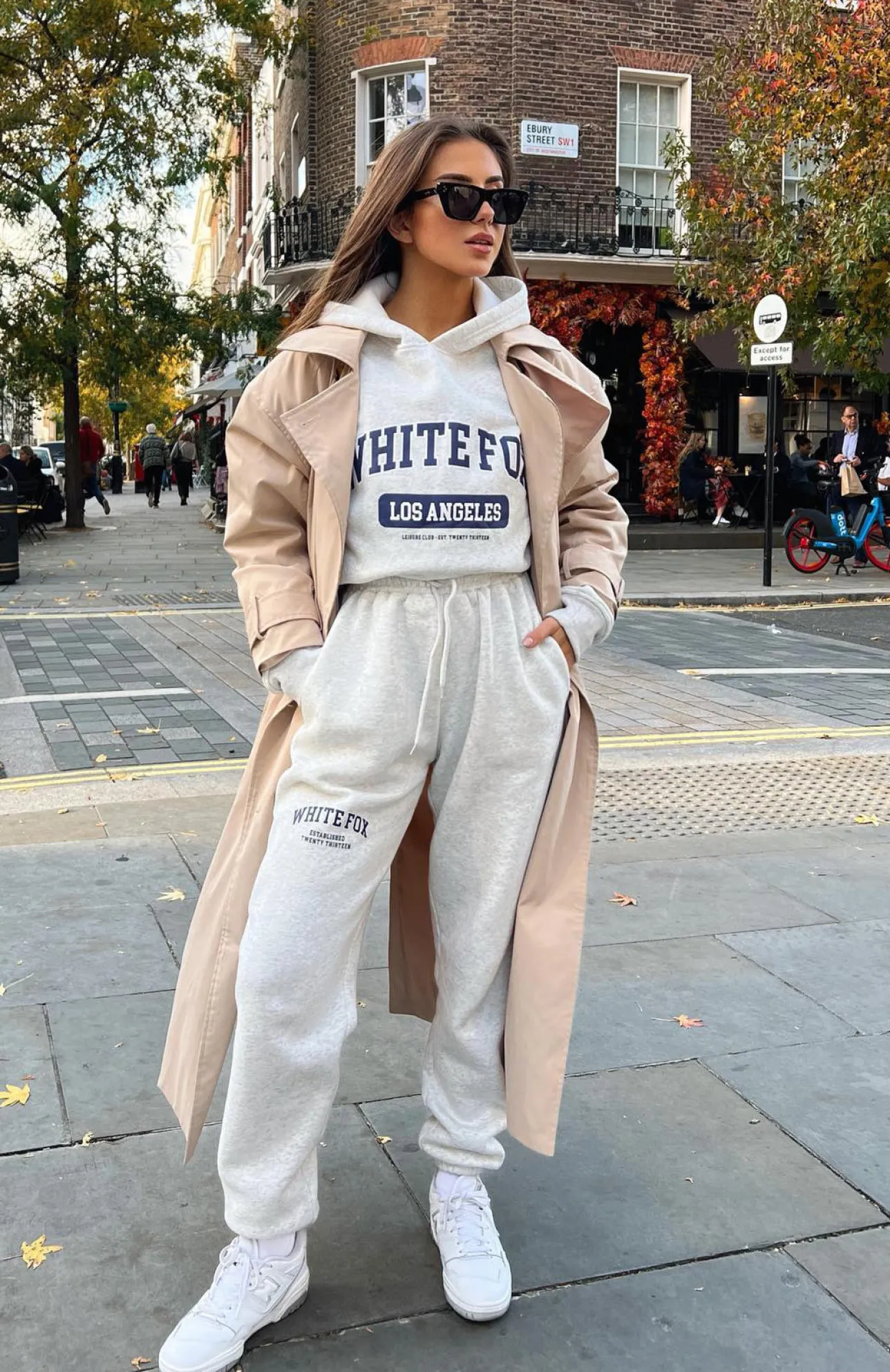 White Fox Boutique Varsity Vibe Sweatpants Marle grey Best Sale