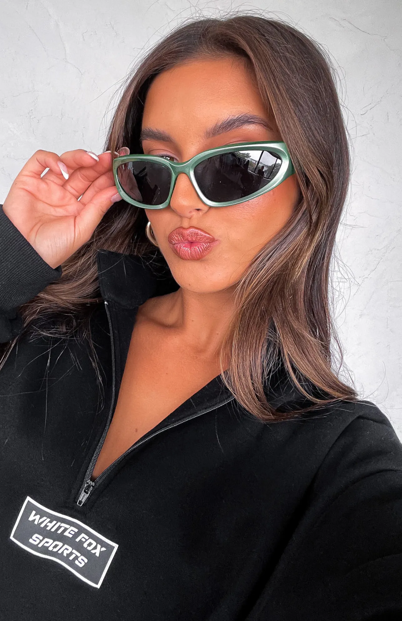 White Fox Boutique Viper Sunglasses green Hot