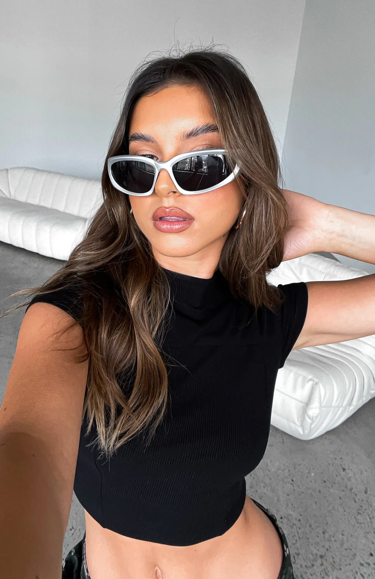 White Fox Boutique Viper Sunglasses Silver/ black Best