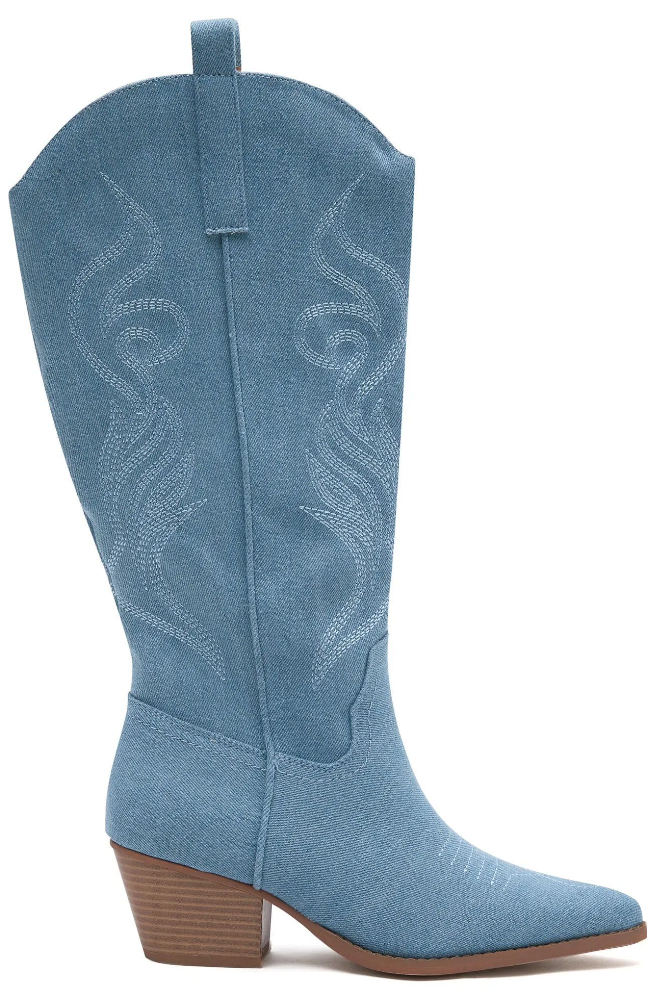 White Fox Boutique Western Cowboy Boots Denim blue Clearance
