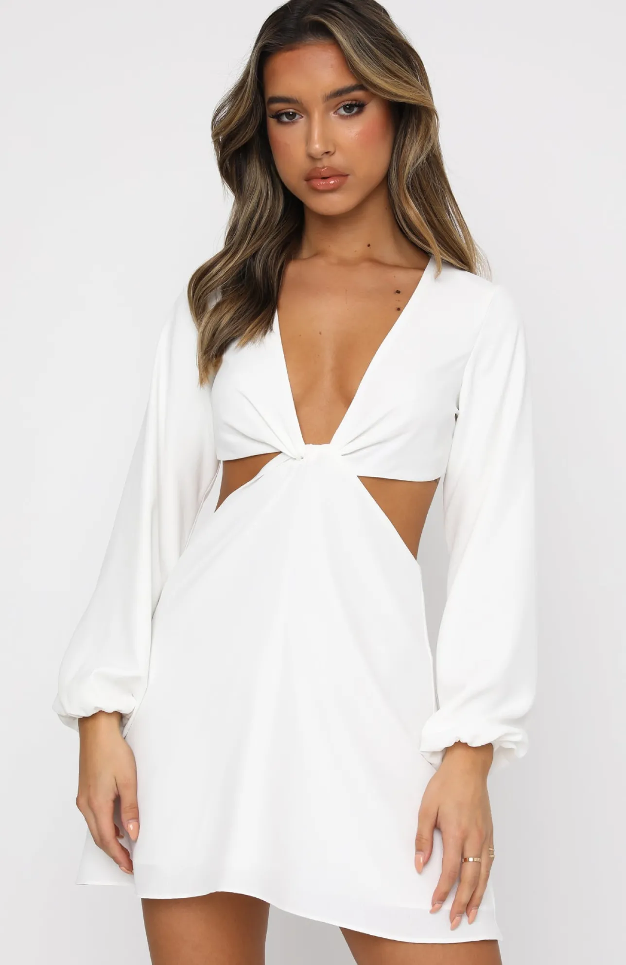 White Fox Boutique What You Feel Mini Dress white Fashion