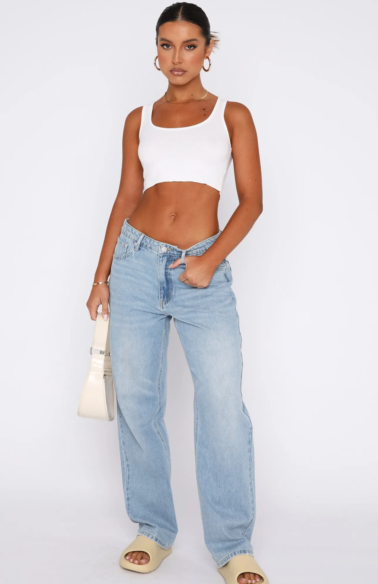 White Fox Boutique With You Jeans Vintage Mid blue Best