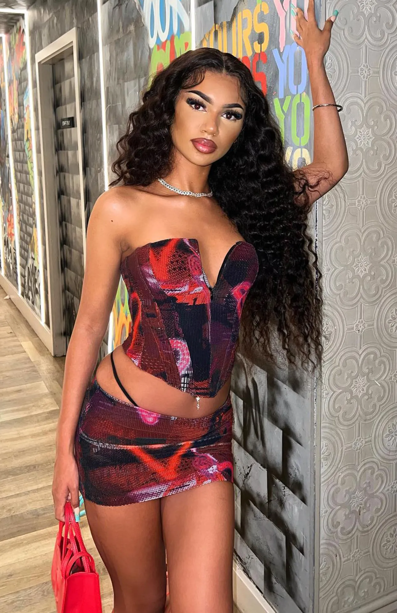White Fox Boutique Won't Take The Blame Mesh Bustier Euphoria red Cheap