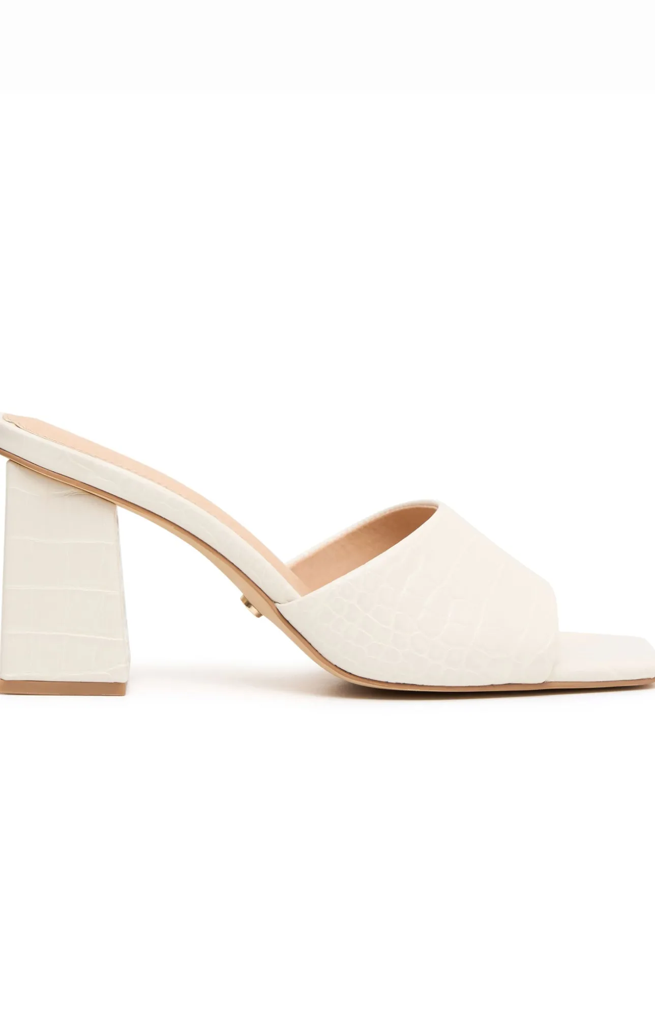White Fox Boutique Yara Mules Cream Croc PU white Best