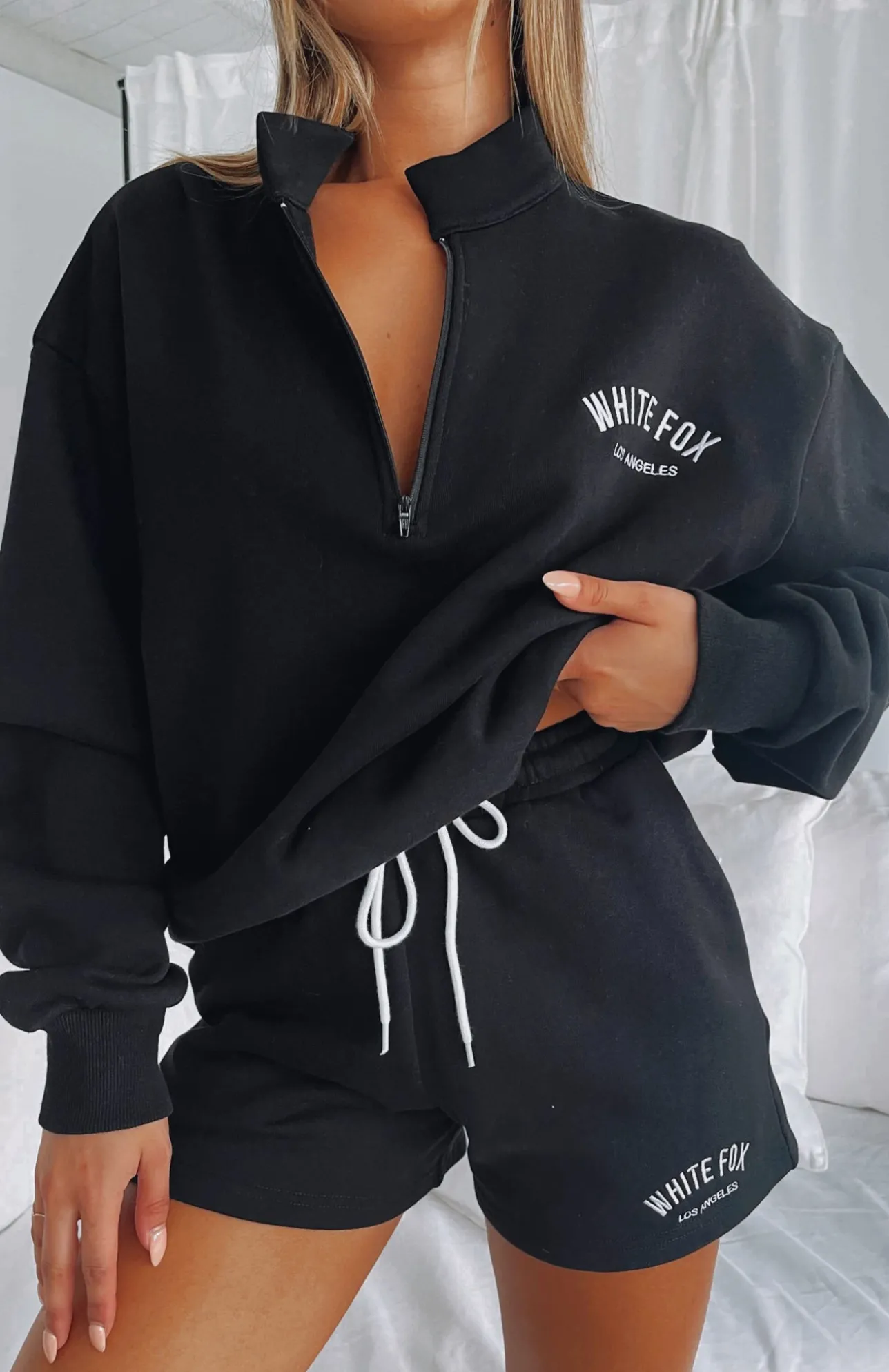 White Fox Boutique You Know You Got It Lounge Shorts black Hot